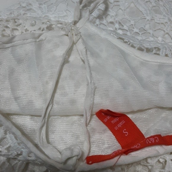 Chelsea and Violet Blouson Fit Tiered Lace Mini Dress Small Romantic Boho Chic - Picture 7 of 7